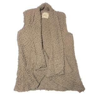 Altar'd State Sherpa Vest Beige Size Medium